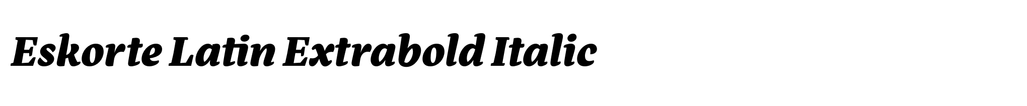 Eskorte Latin Extrabold Italic image